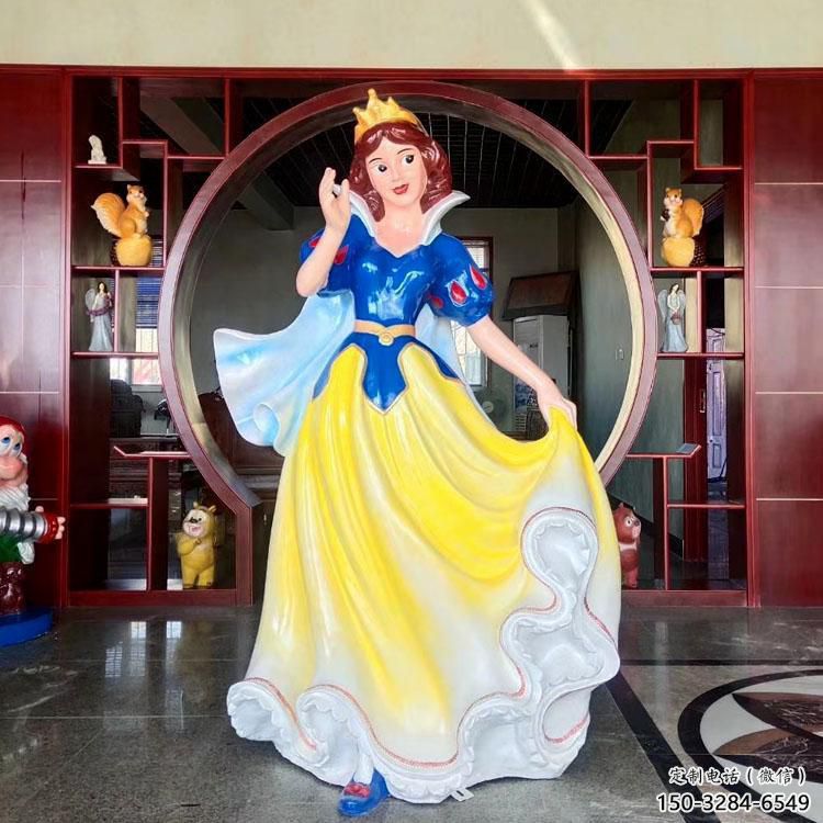 戶外白雪公主雕塑 噴漆卡通雕塑 燈光動漫雕塑