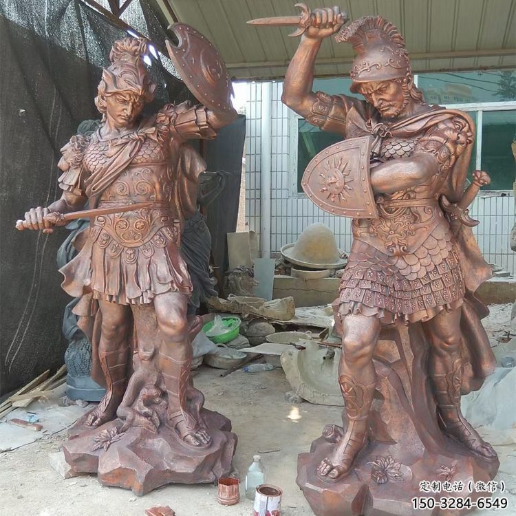 售樓處武士雕塑 商業街仿真雕塑 民俗擺件