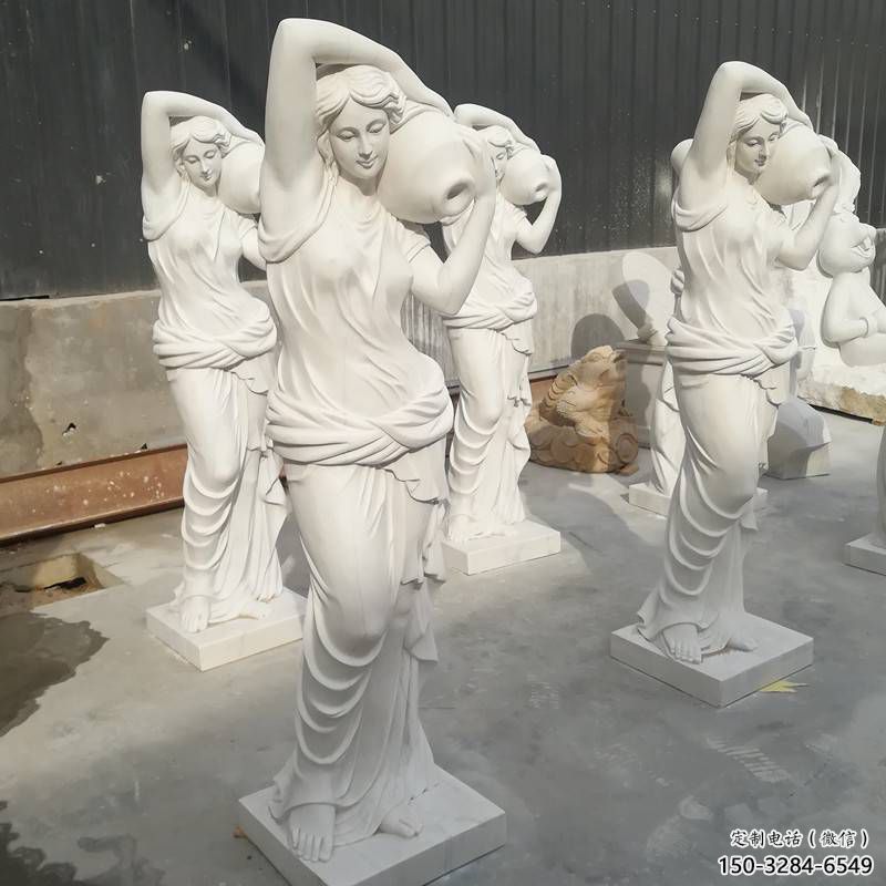 城市仕女雕塑 風(fēng)景區(qū)彩繪雕塑 抽象擺件