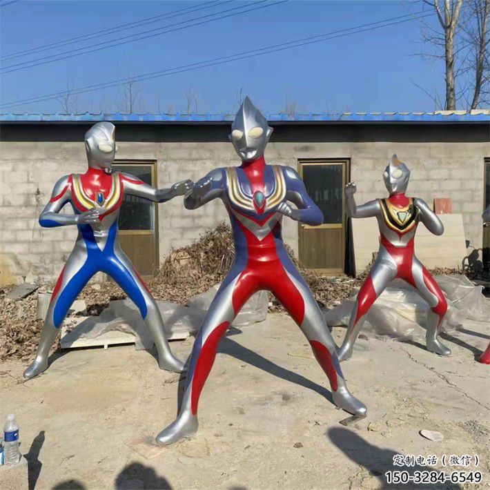 酒店超人雕塑 庭院卡通雕塑 彩繪小品