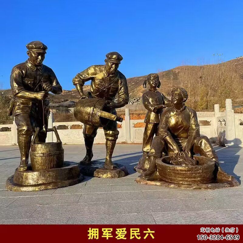 步行街紅軍雕塑 游樂場革命雕塑 鑄造抗戰(zhàn)雕塑