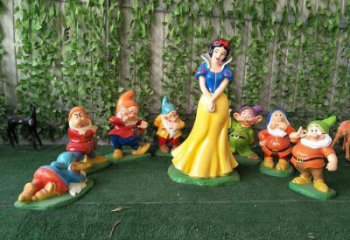 白雪公主雕塑 啞光卡通雕塑 公園動(dòng)漫雕塑