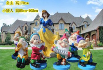 草地白雪公主雕塑 現(xiàn)代校園卡通雕塑 大型動漫雕塑