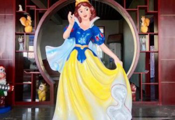 戶外白雪公主雕塑 噴漆卡通雕塑 燈光動漫雕塑