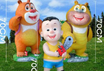 卡通大頭兒子雕塑 酒店公園雕塑 風景區擺件