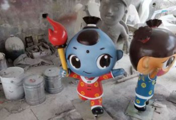 公園娃娃雕塑 酒店門口雕塑 彩繪擺件