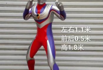 門口超人雕塑 售樓處卡通雕塑 彩繪小品