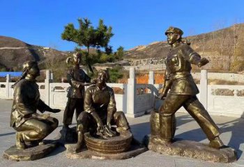 酒店紅軍雕塑 景觀美陳革命雕塑 現(xiàn)代抗戰(zhàn)雕塑