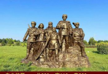 庭院紅軍雕塑 公園草地革命雕塑 鍛造抗戰(zhàn)雕塑