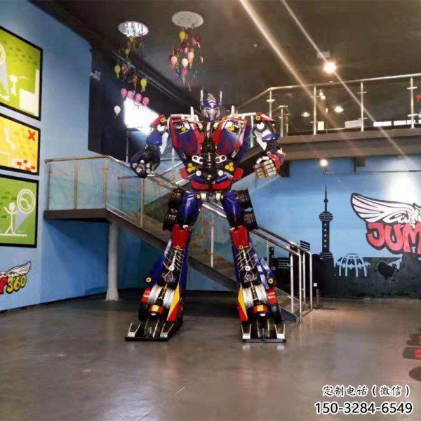 創(chuàng)意機(jī)器人雕塑廠家 步行街店門(mén)口雕塑 卡通小品