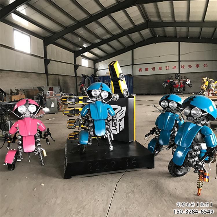 房地產(chǎn)機(jī)器人雕塑廠家 現(xiàn)代景觀動漫雕塑 幾何卡通雕塑
