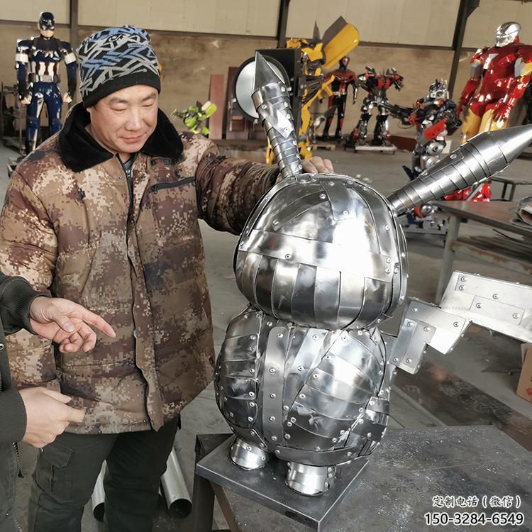 酒店機器人雕塑廠家 景觀美陳卡通雕塑 現(xiàn)代動漫雕塑