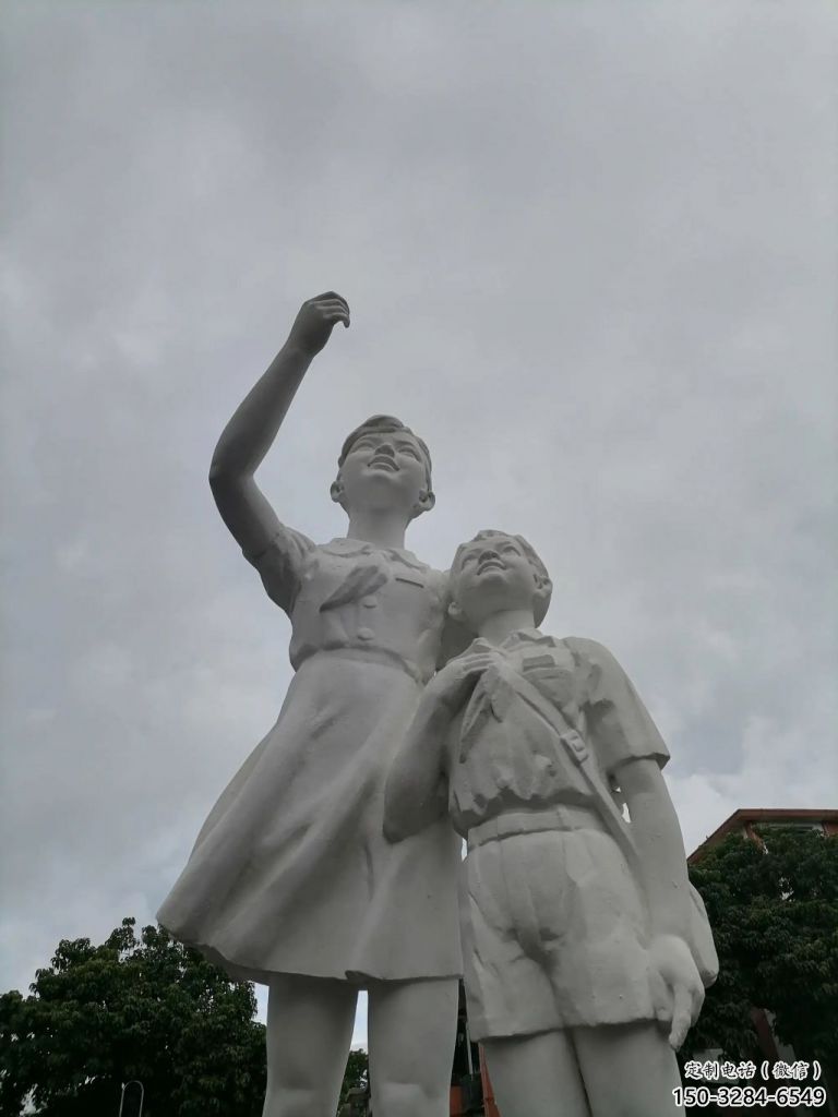 大型少先隊(duì)員雕塑 商業(yè)街廣場雕塑 彩繪擺件
