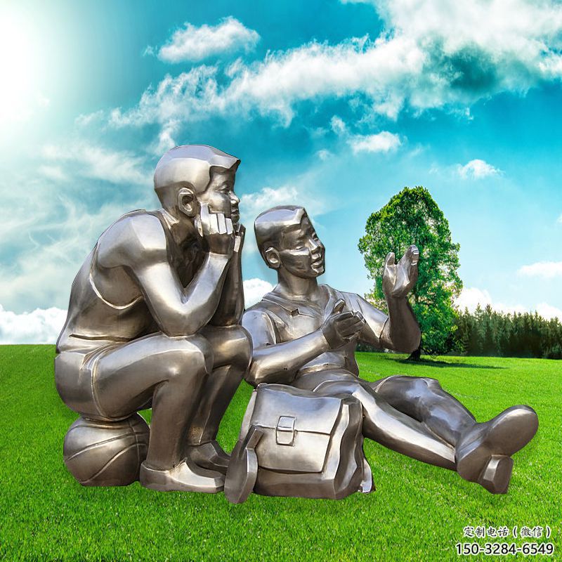 少先隊員雕塑 庭院學生雕塑 學校擺件