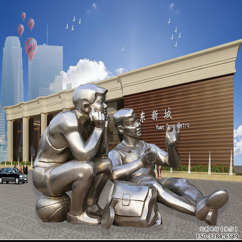 園林少先隊(duì)員雕塑 風(fēng)景區(qū)學(xué)生雕塑 廣場(chǎng)小品