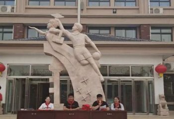 廣場(chǎng)少先隊(duì)員雕塑 公園學(xué)生雕塑 抽象擺件