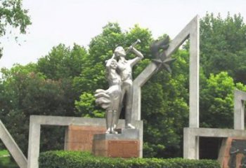 門(mén)口少先隊(duì)員雕塑 售樓處學(xué)生雕塑 彩繪小品