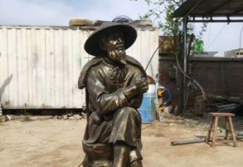 園林釣魚雕塑廠家 大型民俗雕塑 中式姜太公雕塑