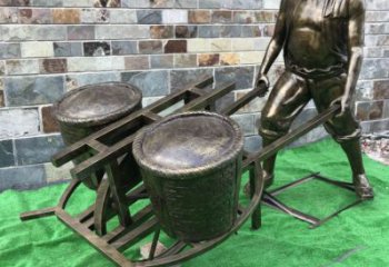 商場獨輪車雕塑 民俗雕塑 店門口小品