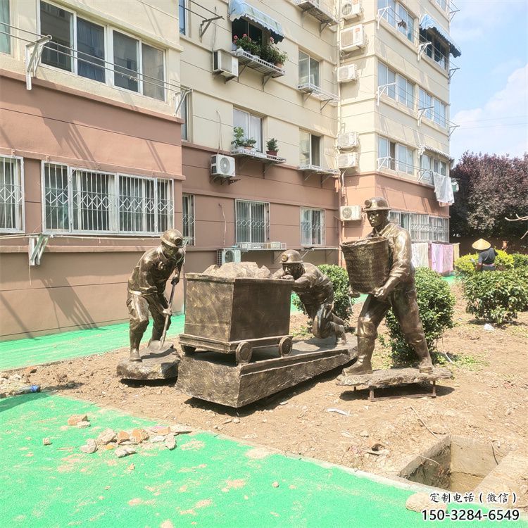 住宅小區(qū)工人雕塑 啞光民俗雕塑 公園勞動雕塑