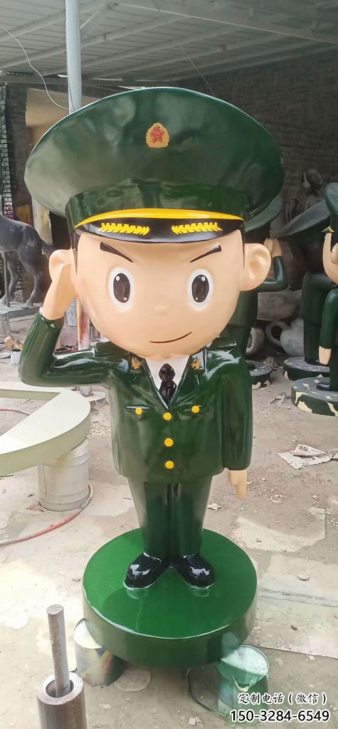 庭院交警雕塑 公園草地軍人雕塑 鍛造士兵雕塑