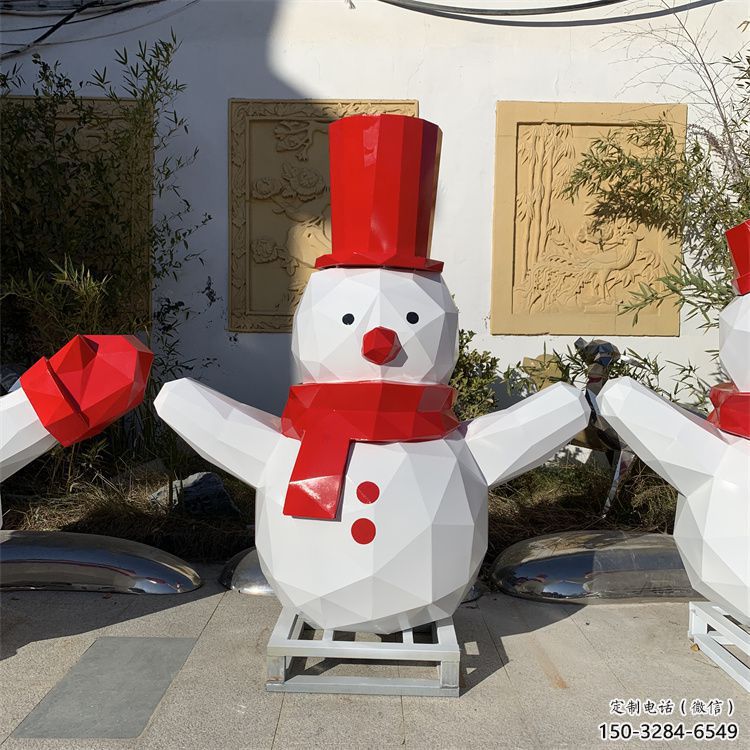 彩繪雪人雕塑廠家 大型城市雕塑 商業街擺件
