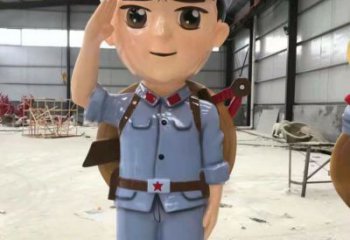 街頭交警雕塑 大型別墅區軍人雕塑 鋼管士兵雕塑