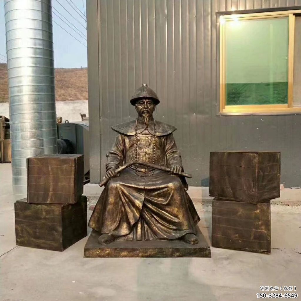 烤漆林則徐雕塑 鋼管名人雕塑 室內(nèi)肖像雕塑