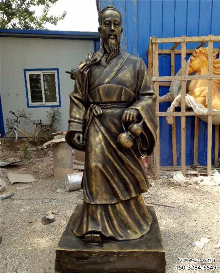 步行街華佗雕塑 游樂場(chǎng)名醫(yī)雕塑 鑄造藥王雕塑
