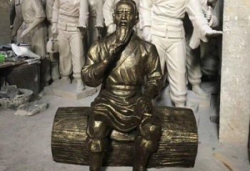 景觀魯班雕塑 剪影手藝人雕塑 商業街木匠雕塑