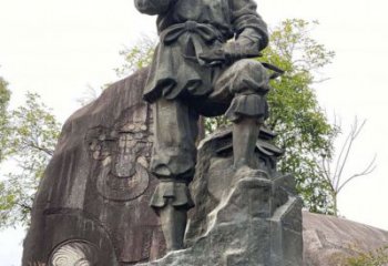 青銅魯班雕塑 歐式步行街手藝人雕塑 大型商場木匠雕塑