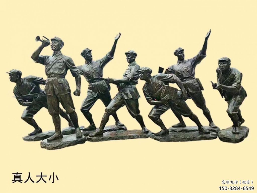 黃銅武警雕塑 懸空餐飲店警察雕塑 商業街戰士雕塑