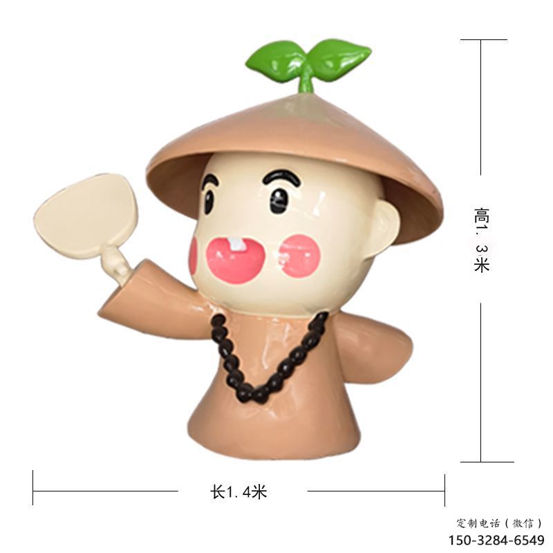 青銅小和尚雕塑 步行街兒童雕塑 大型肖像雕塑