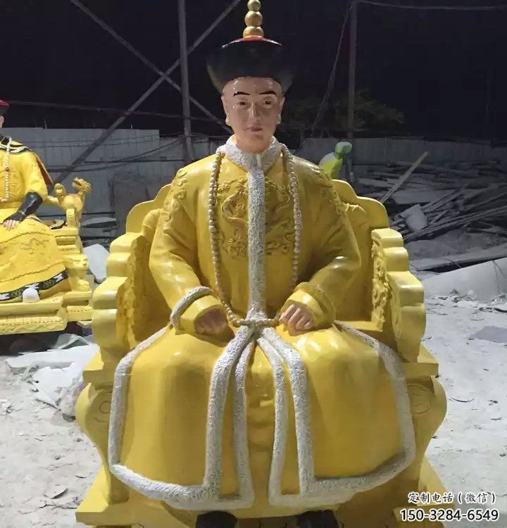 大型商場(chǎng)皇帝雕塑 仿真古代雕塑 黃銅雕塑