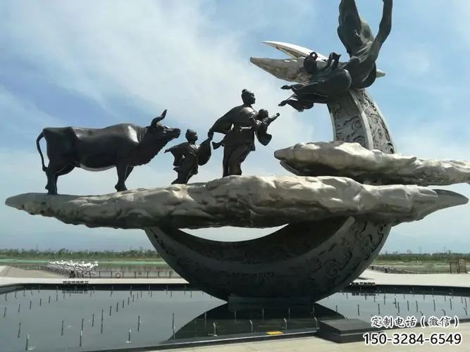 風景區牛郎織女雕塑 售樓處廣場雕塑 仿古擺件