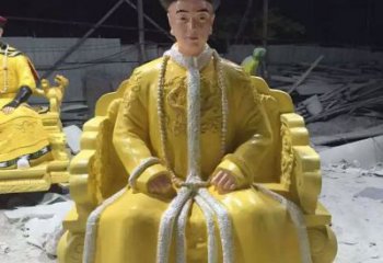 大型商場皇帝雕塑 仿真古代雕塑 黃銅雕塑