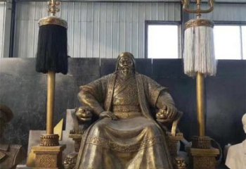 青銅皇帝雕塑 景觀校園古代雕塑 商業街雕塑