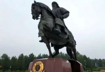 鑄銅皇帝雕塑 黃銅古代雕塑 步行街雕塑