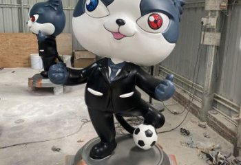 動漫黑貓警長雕塑 步行街卡通雕塑 大型雕塑