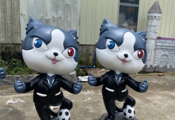 黑貓警長雕塑生產(chǎn) 烤漆大型卡通雕塑 仿真雕塑