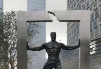大型大力士雕塑 鍛造抽象雕塑 房地產雕塑