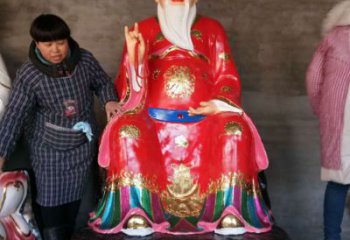 美陳月老雕塑 大型古代雕塑 彩繪神話雕塑