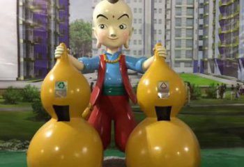 濟公雕塑 仿真景觀擺件 烤漆工藝雕塑