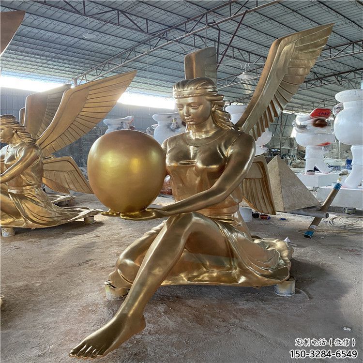 房地產天使雕塑 現代景觀擺件 幾何卡通雕塑