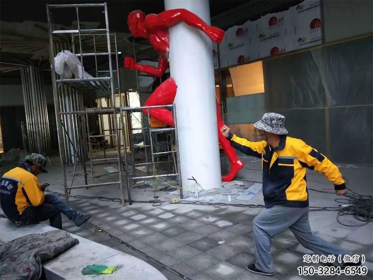 大型蜘蛛俠雕塑 商業(yè)街廣場雕塑 彩繪擺件