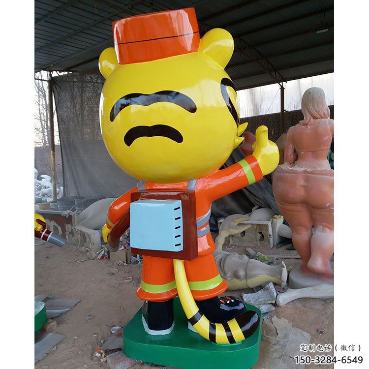 園林消防員雕塑 田間動(dòng)漫雕塑 卡通擺件