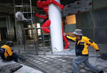 大型蜘蛛俠雕塑 商業街廣場雕塑 彩繪擺件