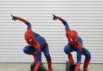 幾何蜘蛛俠雕塑 庭院卡通雕塑 彩繪擺件
