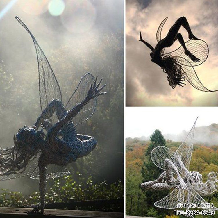 小精靈雕塑，抽象卡通雕塑，美陳人物擺件 (5)