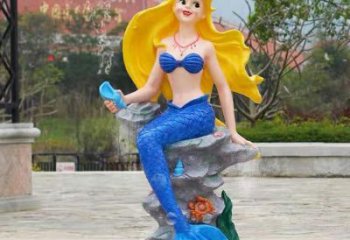 步行街美人魚雕塑 游樂(lè)場(chǎng)景觀卡通雕塑 鑄造動(dòng)漫雕塑